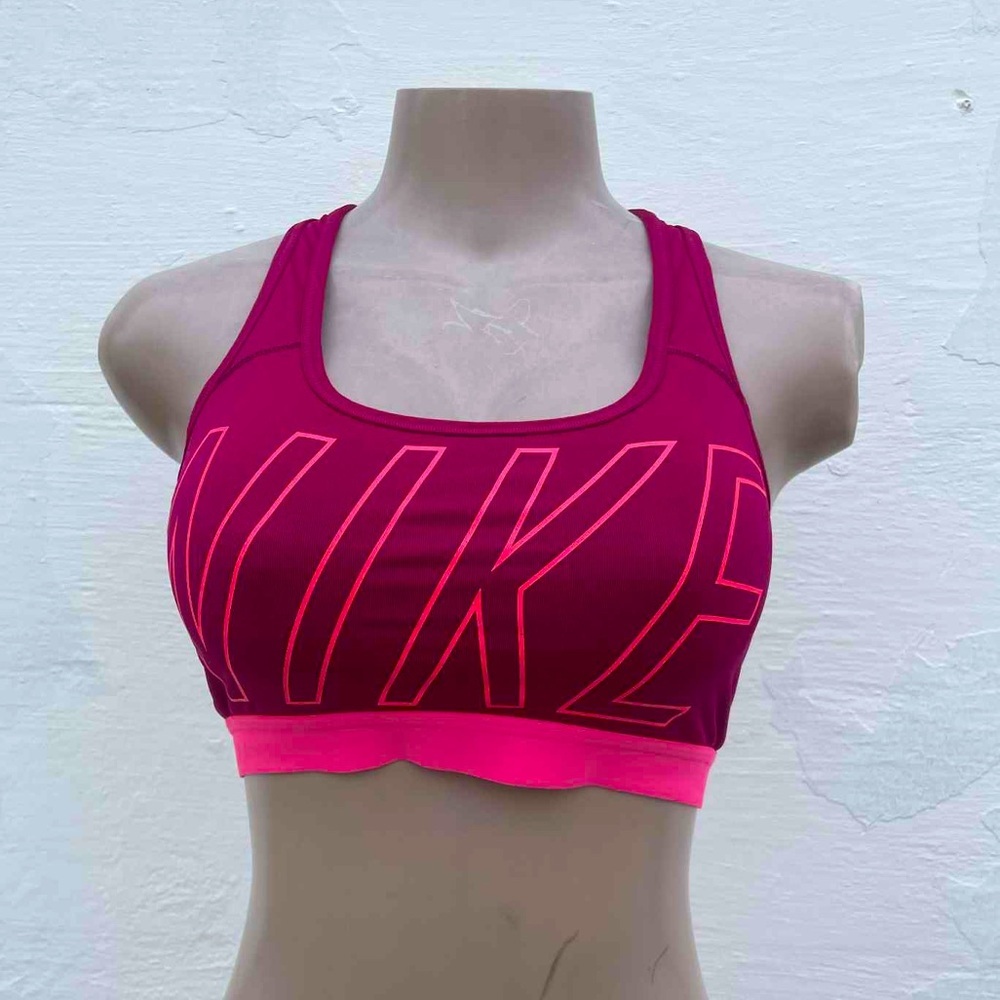Nike Women's Magenta and Pink Sports Bra